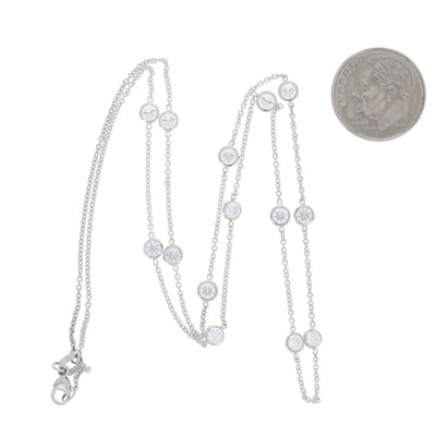 1.79ctw Diamond Diamond by the Yard Station Necklace