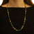 Malachite Fancy Chain Station Necklace Yellow Gold