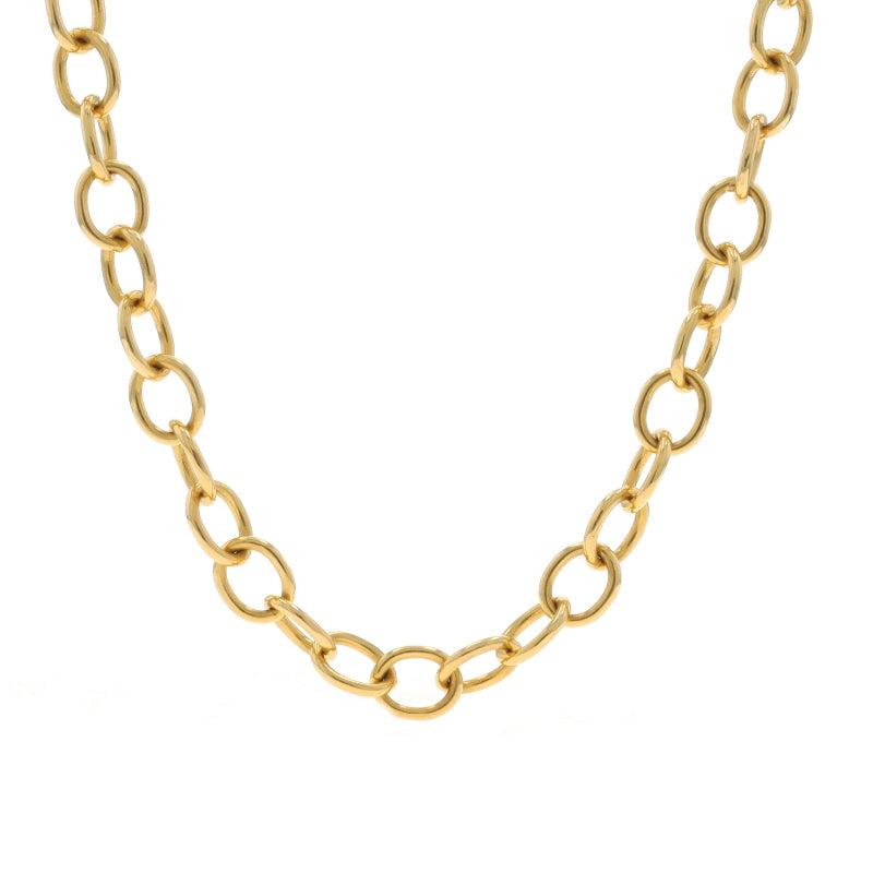 Cable Chain Necklace Yellow Gold