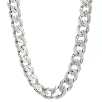 See Description Diamond Cut Curb Chain Necklace Silver Sterling Silver