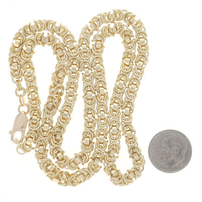 Fancy Byzantine Necklace Yellow Gold