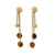 David Yurman Tiger's Eye Earrings Yellow Gold