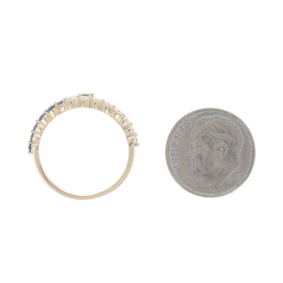 .56ctw Sapphire and Diamond Band Yellow Gold
