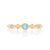 .17ctw Blue Topaz and Diamond Band Yellow Gold