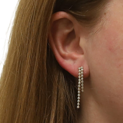 .55ctw Diamond Women's Earrings Yellow Gold