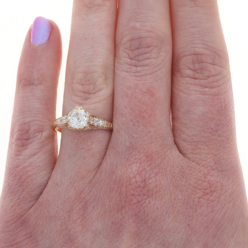 1.31ctw Diamond and Diamond Ring Yellow Gold