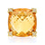 David Yurman Cushion On Point .12ctw Citrine and Diamond Ring Yellow Gold