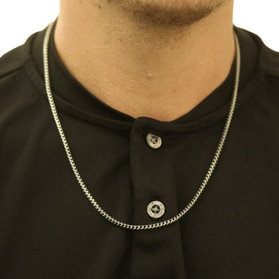 Men's Foxtail Chain Necklace Sterling Silver