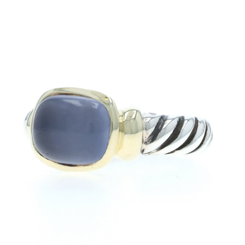 David Yurman Noblesse Blue Chalcedony Ring Sterling Silver