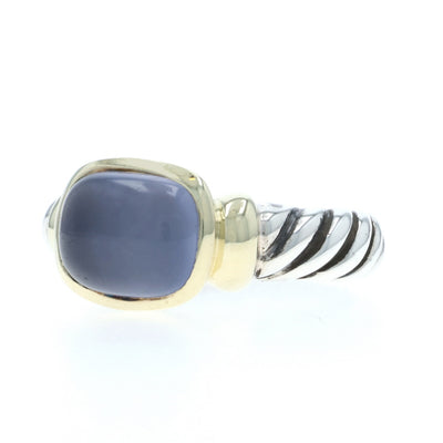 David Yurman Noblesse Blue Chalcedony Ring Sterling Silver