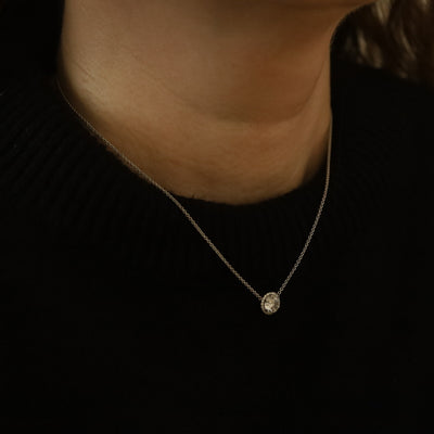 1.34ctw Diamond and Diamond Pendant Necklace White Gold