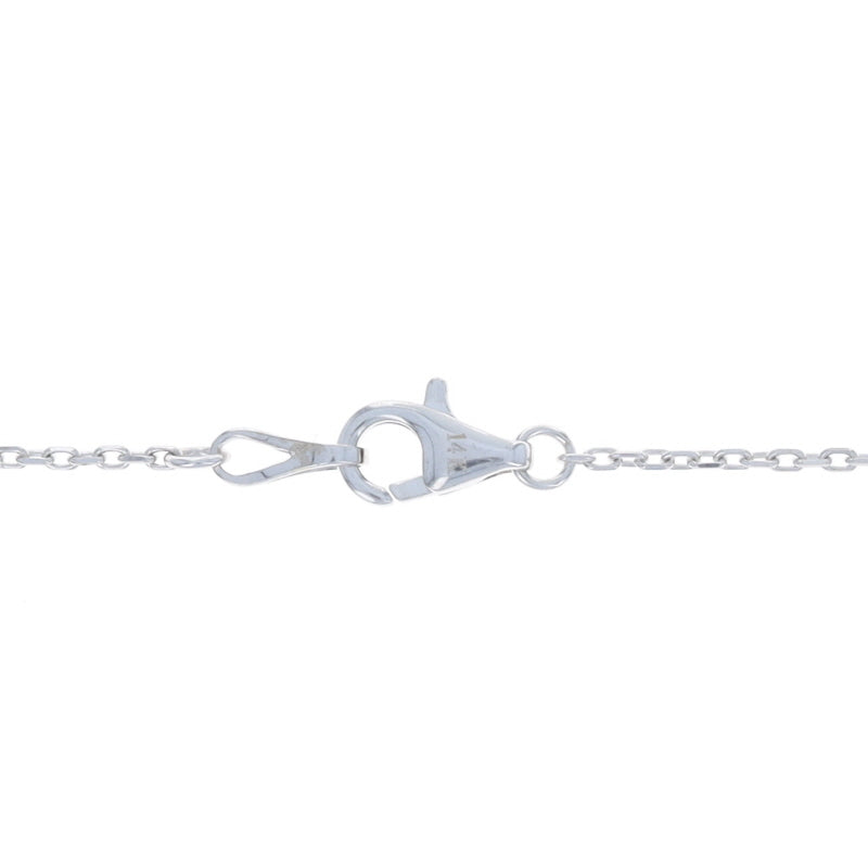 1.94ctw Diamond Diamond Cut Cable Chain Station Necklace White Gold