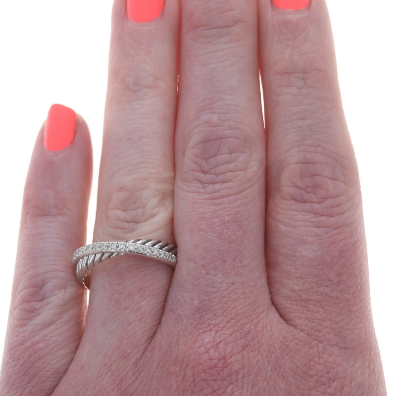 David Yurman Crossover .15ctw Diamond Band Sterling Silver