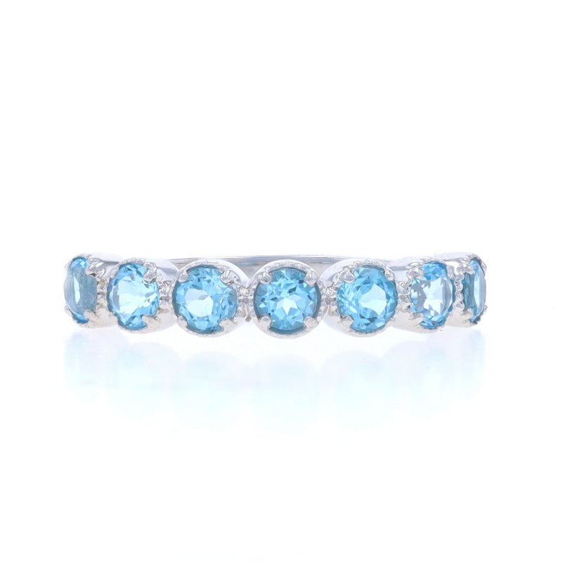 .70ctw Blue Topaz Band White Gold