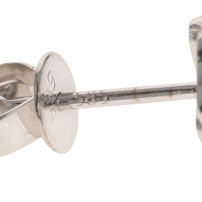 1.70ctw Sapphire and Diamond Earrings White Gold