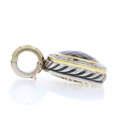 David Yurman Albion Enhancer Pendant .28ctw Smoky Quartz and Diamond Pendant Sterling Silver