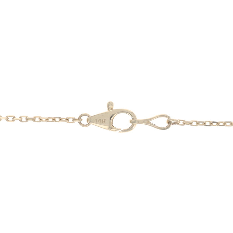 1.00ctw Diamond Diamond Cut Cable Chain Station Necklace Yellow Gold