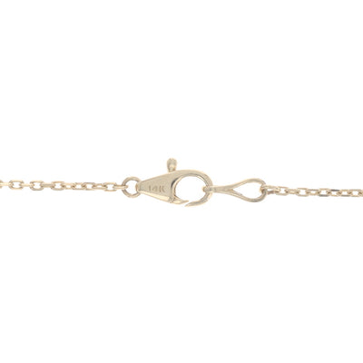 1.00ctw Diamond Diamond Cut Cable Chain Station Necklace Yellow Gold