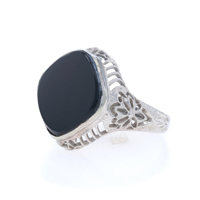 Onyx Ring White Gold
