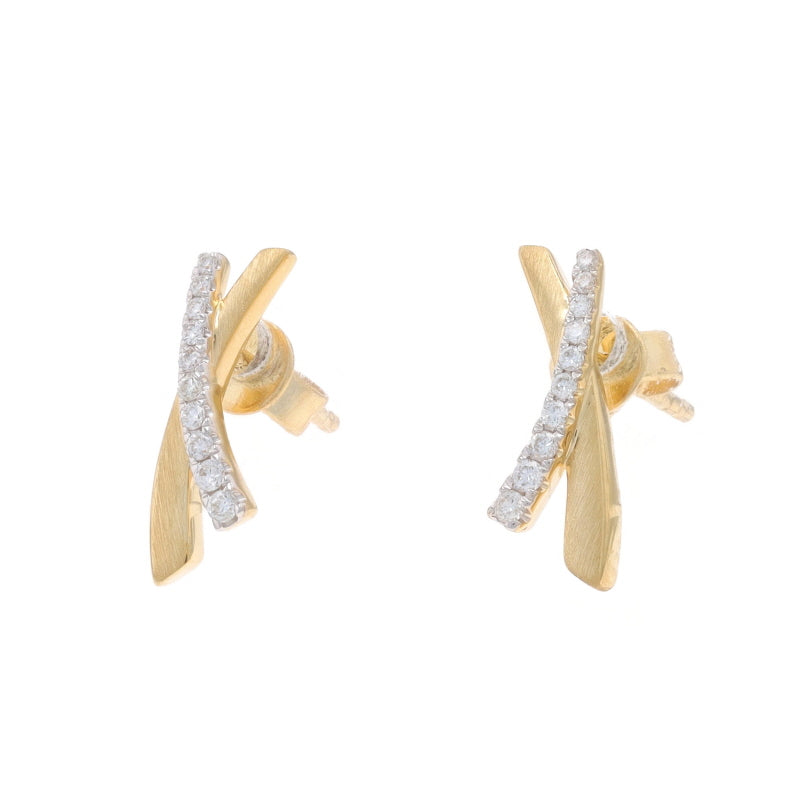 .10ctw Diamond Earrings Yellow Gold
