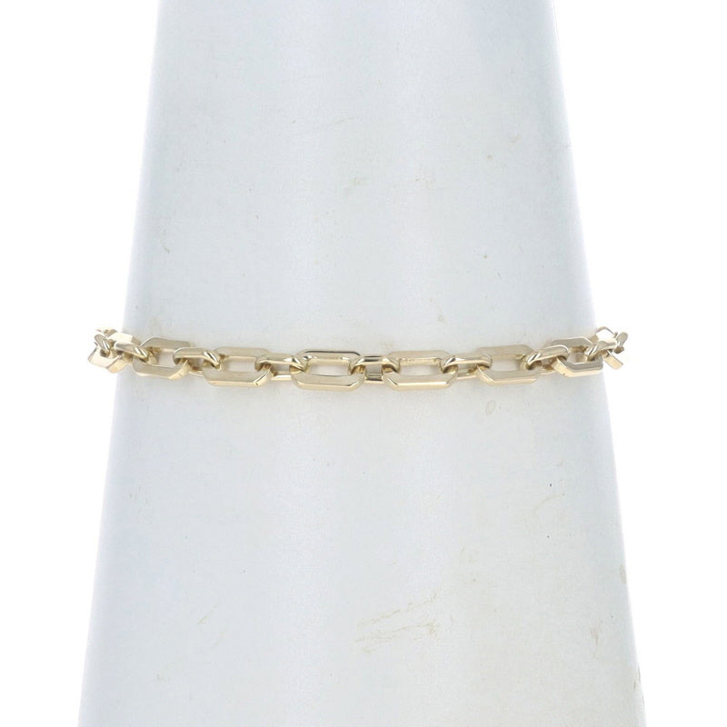 Fancy Paperclip Bracelet Yellow Gold