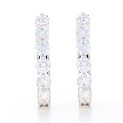 1.50ctw Diamond Earrings White Gold