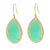 .68ctw Chrysoprase and Diamond Earrings Yellow Gold