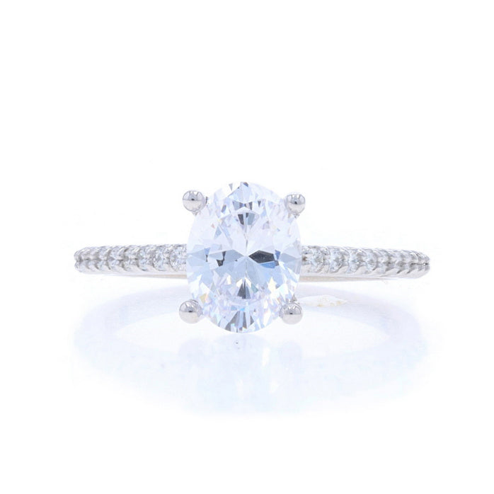 .20ctw Cubic Zirconia (placeholder) and Diamond Ring White Gold