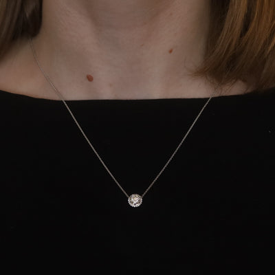 1.02ctw Diamond and Diamond Pendant Necklace White Gold