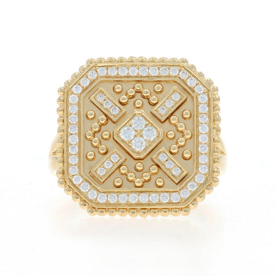 Doves by Doron Paloma .33ctw Diamond Ring Yellow Gold
