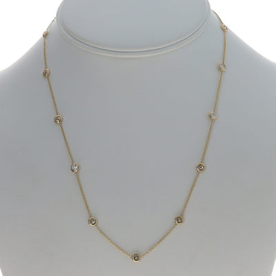 2.00ctw Diamond Women's Diamond by the Yard Necklace Yellow Gold