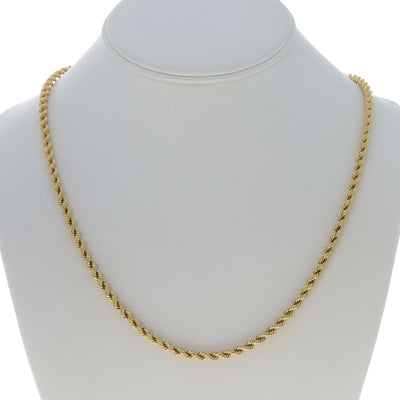 Rope Chain Necklace Yellow Gold