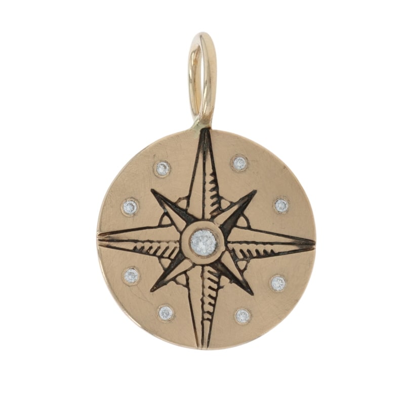 Diamond and Diamond Women's Pendant Yellow Gold