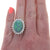 10.60ctw Black Opal and Diamond Ring