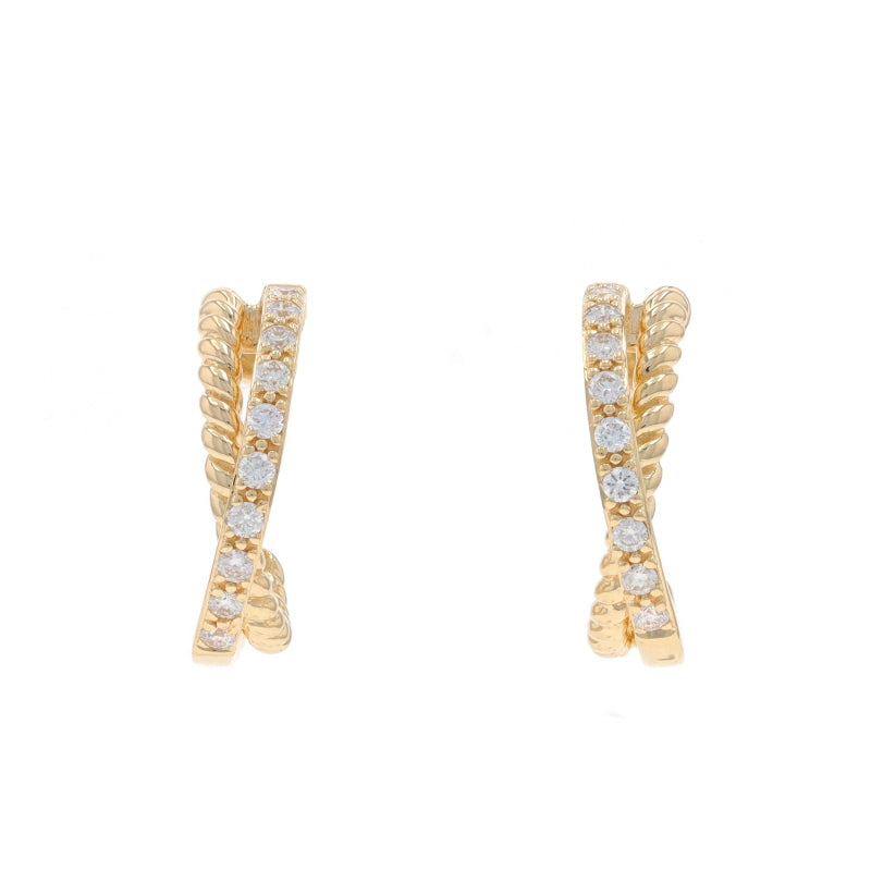 .22ctw Diamond Earrings Yellow Gold