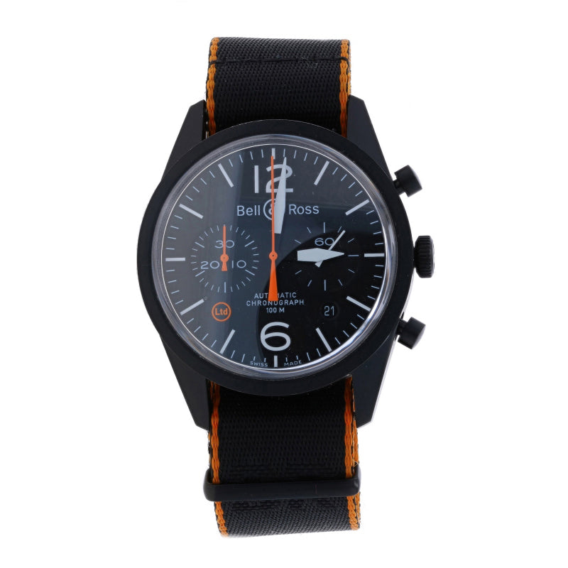 Bell & Ross VIntage Chronograph Limited Mens Wristwatch BR126 Stainless Steel Automatic