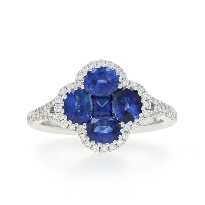 2.16ctw Sapphire and Saphhire Ring White Gold