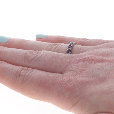 .70ctw Amethyst Band White Gold