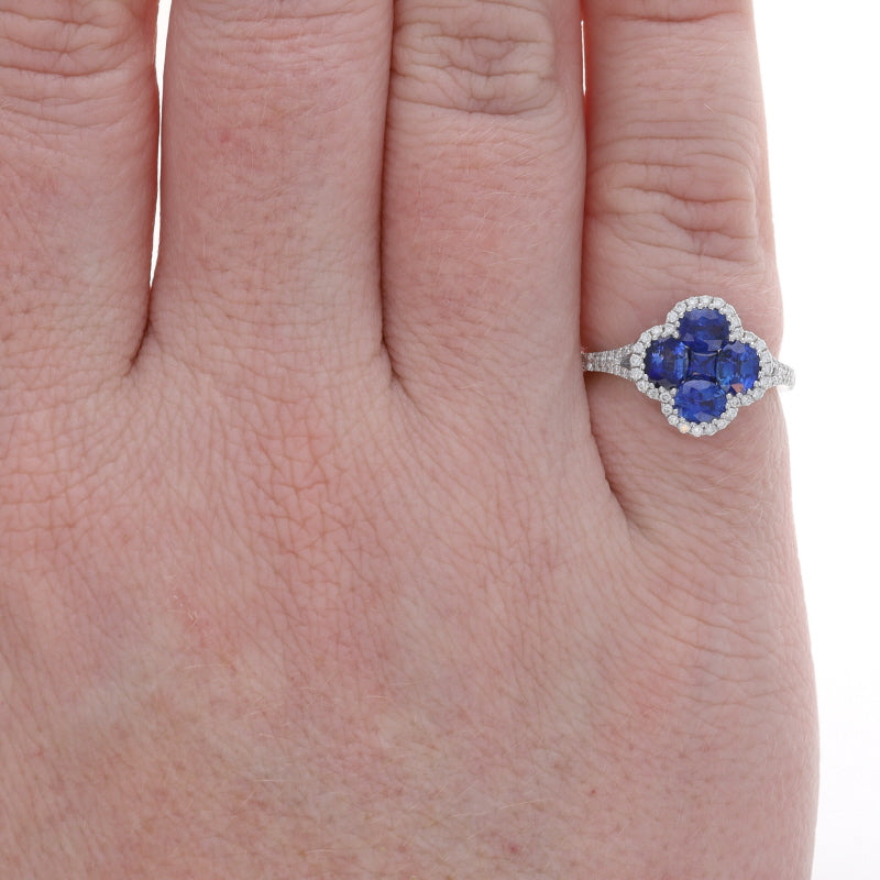 2.16ctw Sapphire and Saphhire Ring White Gold