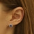 1.37ctw Tanzanite and Diamond Earrings White Gold