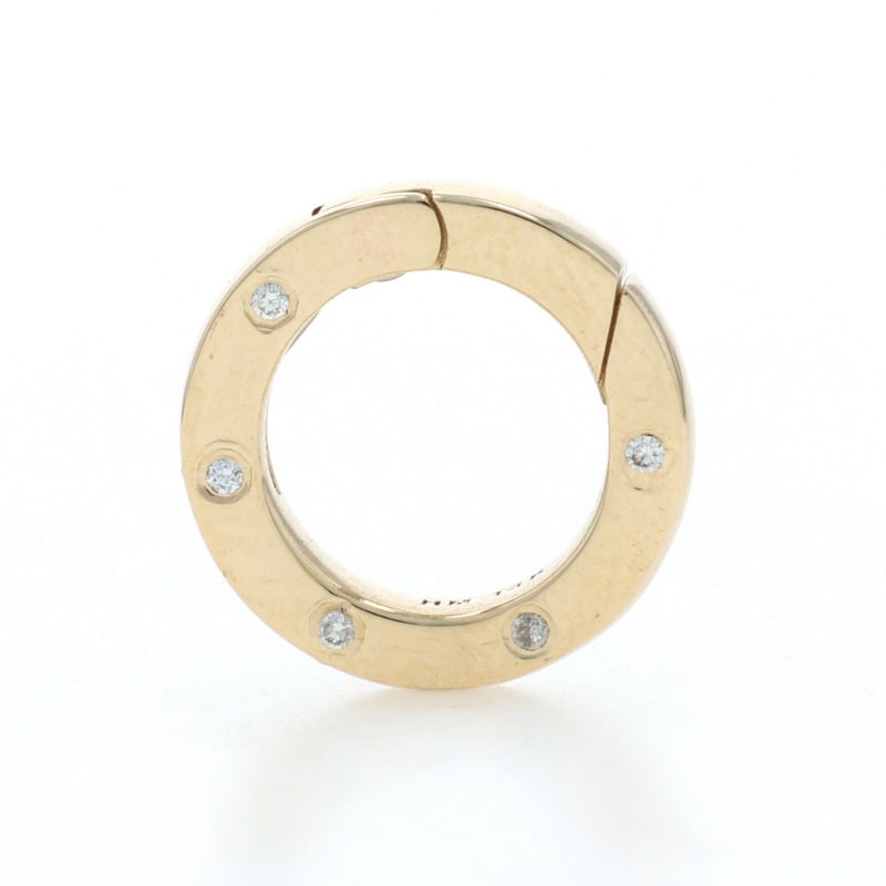 Diamond Women's Clip Clasp Yellow Gold