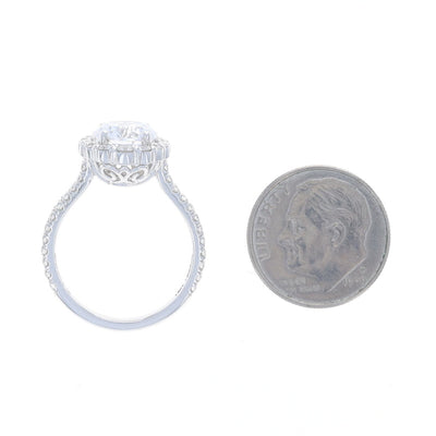 Michael M .63ctw Cubic Zirconia (placeholder) and Diamond Ring White Gold