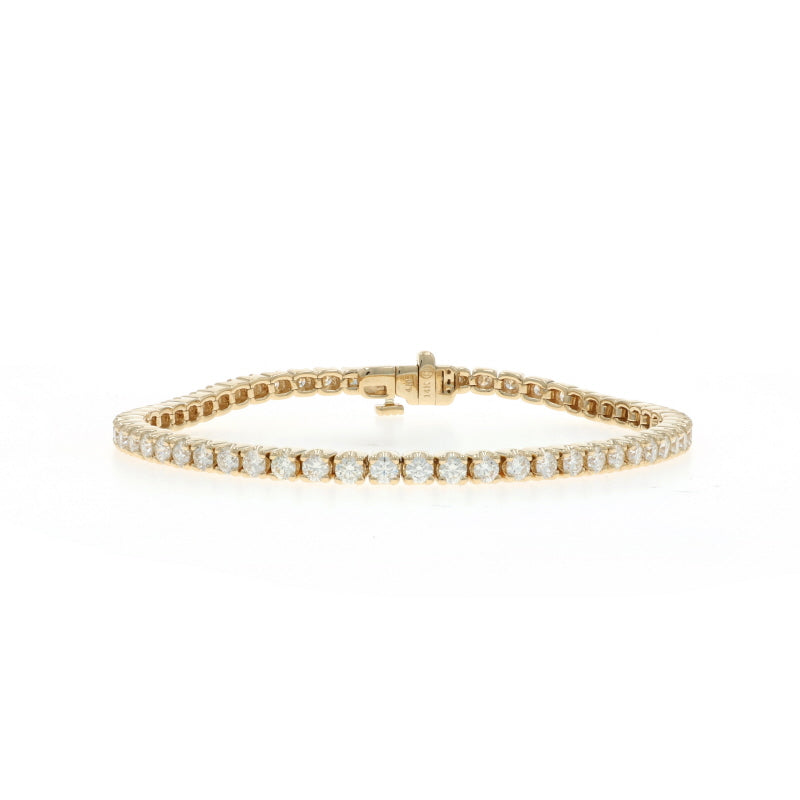 4.10ctw Diamond Bracelet Yellow Gold