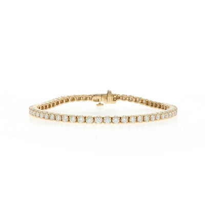 4.10ctw Diamond Bracelet Yellow Gold