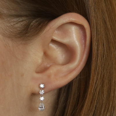 2.19ctw Diamond Earrings White Gold