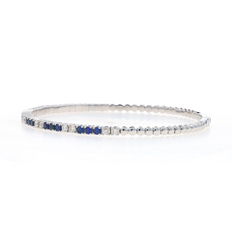 1.73ctw Sapphire and Diamond Bracelet White Gold
