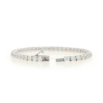 Comfort Fit Eternity Tennis Bracelet 10.20ctw Diamond Women's Bracelet White Gold