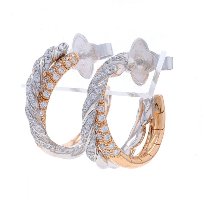 David Yurman Pavéflex 1.00ctw Diamond Earrings White Gold