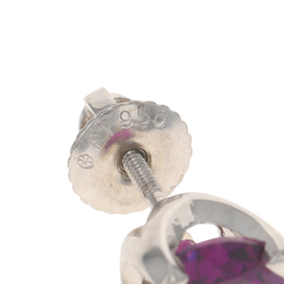 2.84ctw Rhodolite Garnet Earrings Platinum