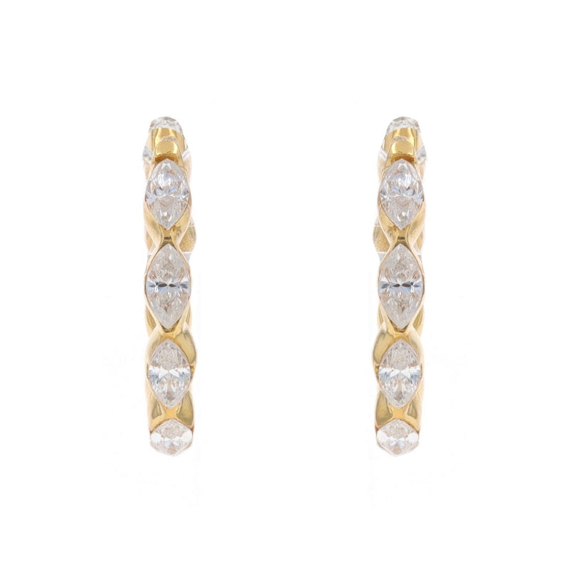 .95ctw Diamond Earrings Yellow Gold
